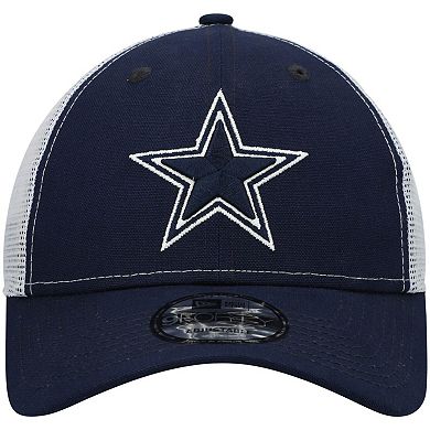Men's New Era Navy Dallas Cowboys Basic Trucker 9FORTY Snapback Hat
