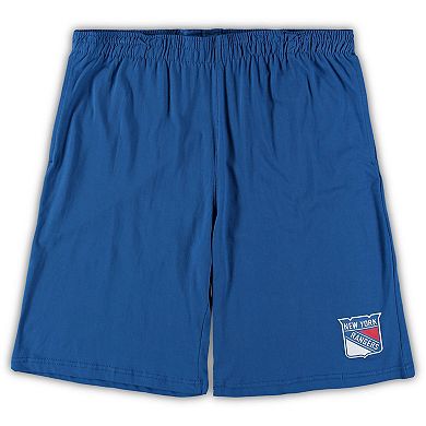 Men's Concepts Sport Blue/Heathered Charcoal New York Rangers Big & Tall T-Shirt & Shorts Sleep Set