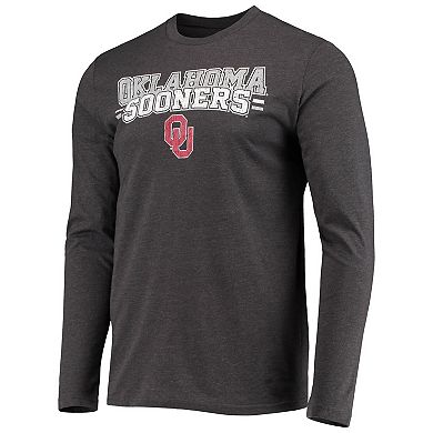 Men's Concepts Sport Crimson/Heathered Charcoal Oklahoma Sooners Meter Long Sleeve T-Shirt & Pants Sleep Set