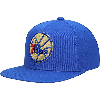 Men's Mitchell & Ness Royal Philadelphia 76ers 50th Anniversary Snapback Hat
