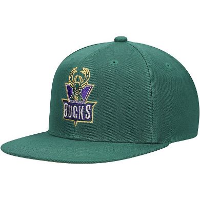 Men's Mitchell & Ness Green Milwaukee Bucks 50th Anniversary Snapback Hat