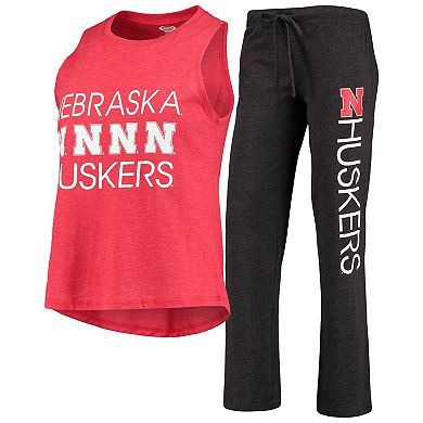 Women's Concepts Sport Scarlet/Black Nebraska Huskers Team Tank Top & Pants Sleep Set