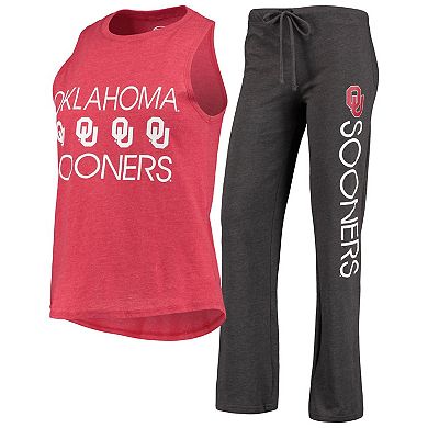 Women's Concepts Sport Crimson/Charcoal Oklahoma Sooners Team Tank Top & Pants Sleep Set