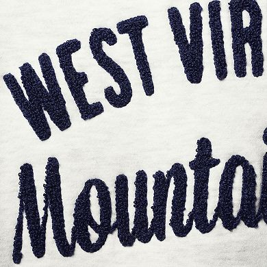 Women's Pressbox Ash West Virginia Mountaineers Santa Cruz Chenille Pullover Hoodie