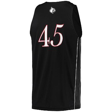 Men's adidas #45 Black Louisville Cardinals Swingman Basketball Jersey