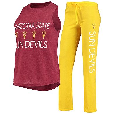 Women's Concepts Sport Maroon/Gold Arizona State Sun Devils Team Tank Top & Pants Sleep Set