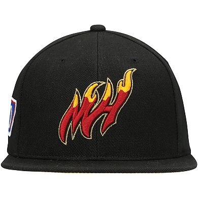 Men's Mitchell & Ness Black Miami Heat 50th Anniversary Snapback Hat