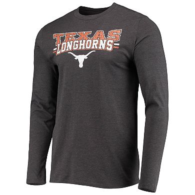 Men's Concepts Sport Texas Orange/Heathered Charcoal Texas Longhorns Meter Long Sleeve T-Shirt & Pants Sleep Set
