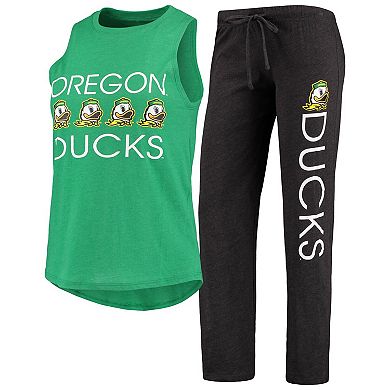 Women's Concepts Sport Green/Black Oregon Ducks Team Tank Top & Pants Sleep Set