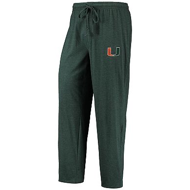 Men's Concepts Sport Green/Heathered Charcoal Miami Hurricanes Meter Long Sleeve T-Shirt & Pants Sleep Set