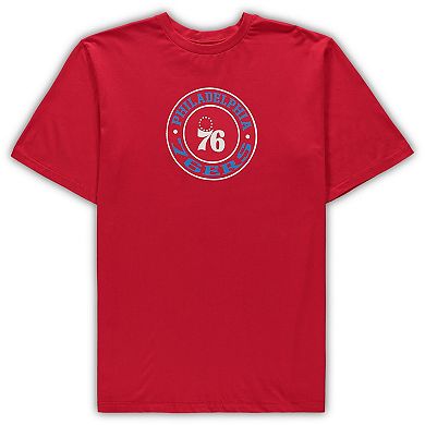 Men's Concepts Sport Red/Royal Philadelphia 76ers Big & Tall T-Shirt & Shorts Sleep Set