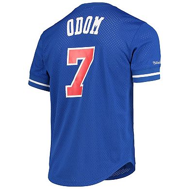 Men's Mitchell & Ness Lamar Odom Royal LA Clippers 2002 Mesh Name & Number T-Shirt