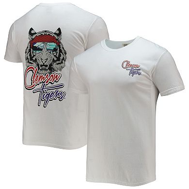 Men's White Clemson Tigers Mascot Bandana T-Shirt