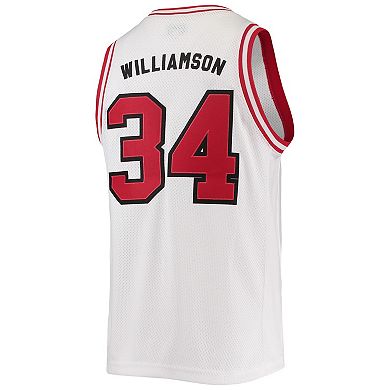 Men's Original Retro Brand Corliss Williamson White Arkansas Razorbacks Alumni Commemorative Classic Basketball Jersey