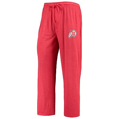 Men's Concepts Sport Red/Heathered Charcoal Utah Utes Meter Long Sleeve T-Shirt & Pants Sleep Set