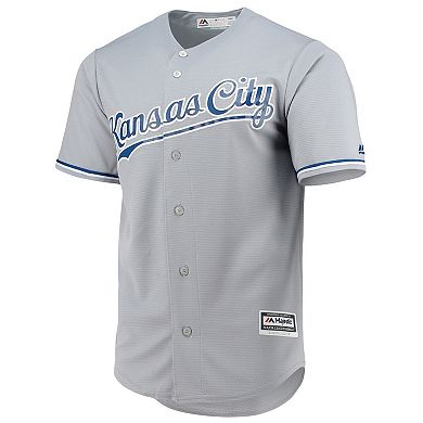 Men's Majestic Gray Kansas City Royals Team Official Jersey