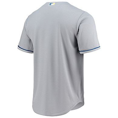 Men's Majestic Gray Kansas City Royals Team Official Jersey