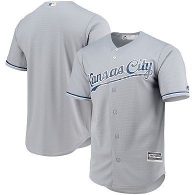 Men's Majestic Gray Kansas City Royals Team Official Jersey