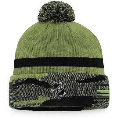 Men's Fanatics Branded Camo Washington Capitals Military Appreciation Cuffed Knit Hat with Pom