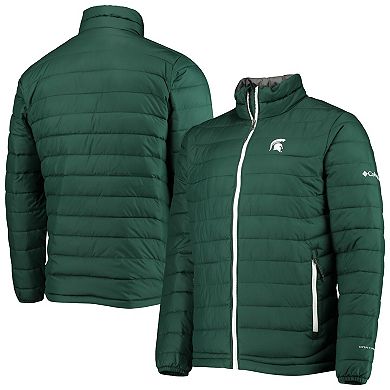Men's Columbia Green Michigan State Spartans Powder Lite Omni-Heat Reflective Full-Zip Jacket