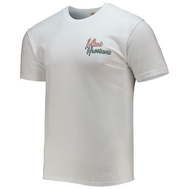 Men's White Miami Hurricanes Mascot Bandana T-Shirt