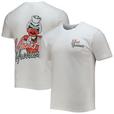 Men's White Miami Hurricanes Mascot Bandana T-Shirt