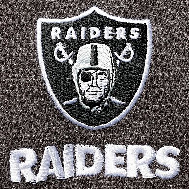 Men's Dunbrooke Heathered Gray Las Vegas Raiders Logo Maverick Thermal Henley Long Sleeve T-Shirt