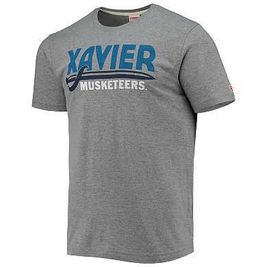 Men's Homage Heathered Gray Xavier Musketeers Local Tri-Blend T-Shirt