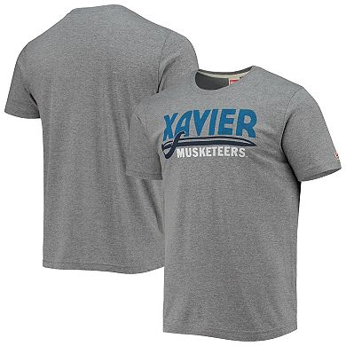 Men's Homage Heathered Gray Xavier Musketeers Local Tri-Blend T-Shirt