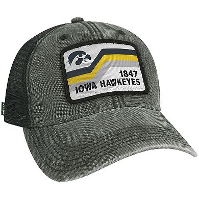 Men's Black Iowa Hawkeyes Sun & Bars Dashboard Trucker Snapback Hat