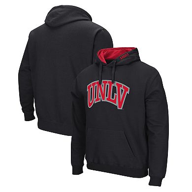 Men's Colosseum Black UNLV Rebels Arch and Logo Pullover Hoodie