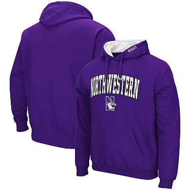 Men's Colosseum Purple Northwestern Wildcats Arch & Logo 3.0 Pullover Hoodie