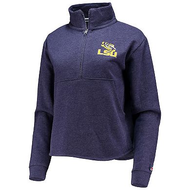Women's League Collegiate Wear Heathered Purple LSU Tigers Victory Springs Half-Zip Sweatshirt