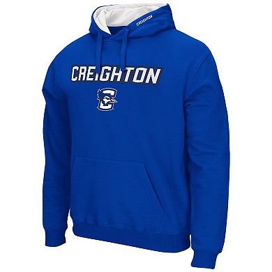 Men's Colosseum Blue Creighton Bluejays Arch and Logo Pullover Hoodie