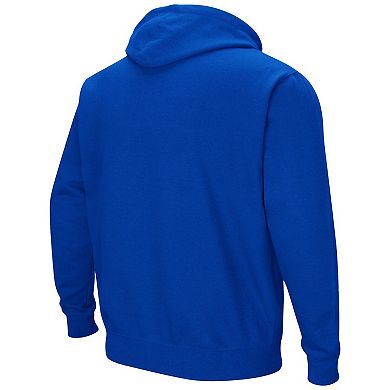 Men's Colosseum Blue Creighton Bluejays Arch and Logo Pullover Hoodie