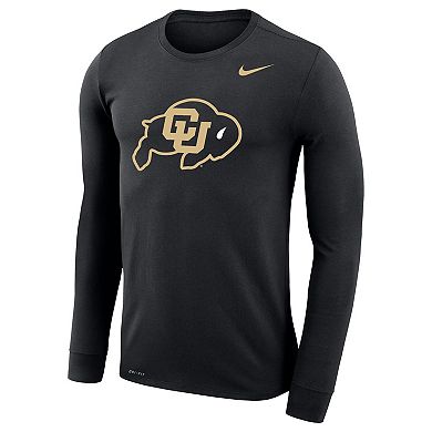 Men's Nike Black Colorado Buffaloes Legend Wordmark Performance Long Sleeve T-Shirt