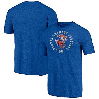 Men's Fanatics Branded Heathered Navy Denver Broncos Hometown Collection Vintage Tri-Blend T-Shirt