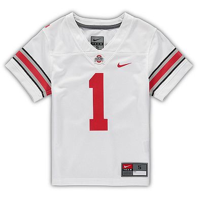 Preschool Nike #1 White Ohio State Buckeyes Untouchable Football Jersey