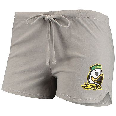 Women's Concepts Sport Green/Gray Oregon Ducks Raglan Long Sleeve T-Shirt & Shorts Sleep Set