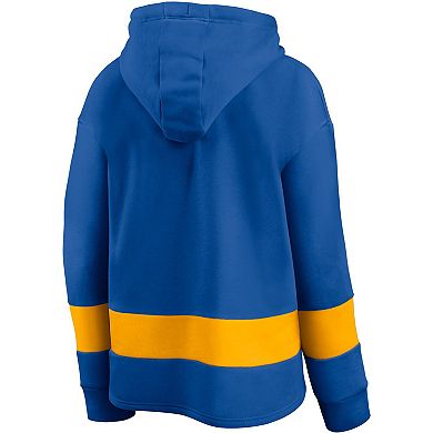 Women's Fanatics Branded Blue/Gold St. Louis Blues Colors of Pride Colorblock Pullover Hoodie