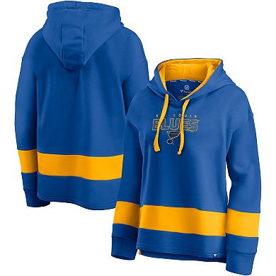 Women's Fanatics Branded Blue/Gold St. Louis Blues Colors of Pride Colorblock Pullover Hoodie