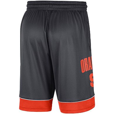 Men's Nike Charcoal/Orange Syracuse Orange Fast Break Shorts