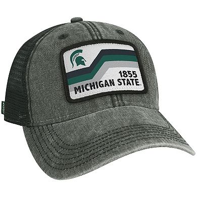 Men's Black Michigan State Spartans Sun & Bars Dashboard Trucker Snapback Hat