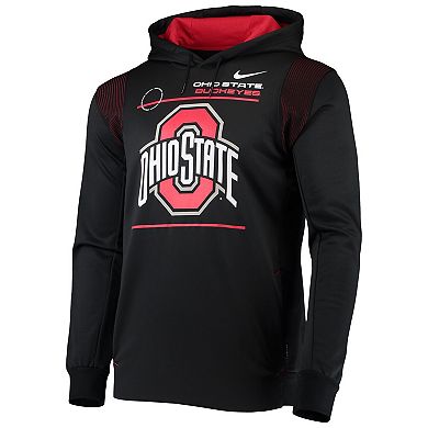 Men's Nike Black Ohio State Buckeyes 2021 Team Sideline Performance Pullover Hoodie