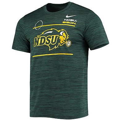 Men's Nike Heathered Green NDSU Bison 2021 Sideline Velocity Performance T-Shirt