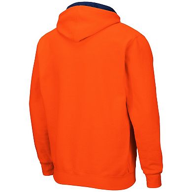 Men's Colosseum Orange Illinois Fighting Illini Arch & Logo 3.0 Full-Zip Hoodie