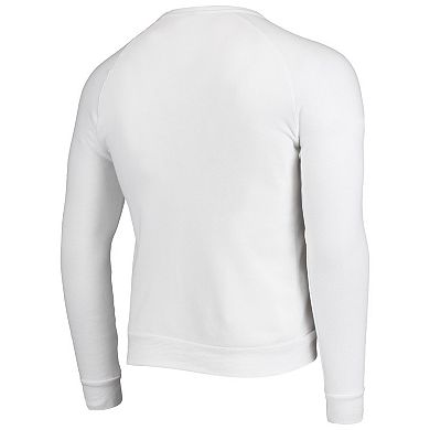 Men's Alternative Apparel White Nebraska Huskers The Champ Tri-Blend Raglan Pullover Sweatshirt