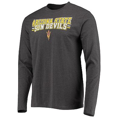 Men's Concepts Sport Maroon/Heathered Charcoal Arizona State Sun Devils Meter Long Sleeve T-Shirt & Pants Sleep Set