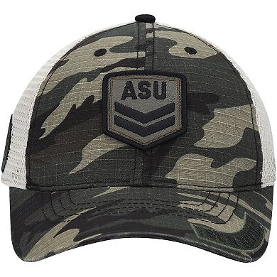 Men's Top of the World Camo/Cream Arizona State Sun Devils OHT Military Appreciation Shield Trucker Adjustable Hat