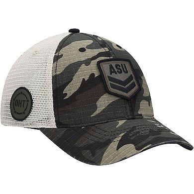 Men's Top of the World Camo/Cream Arizona State Sun Devils OHT Military Appreciation Shield Trucker Adjustable Hat